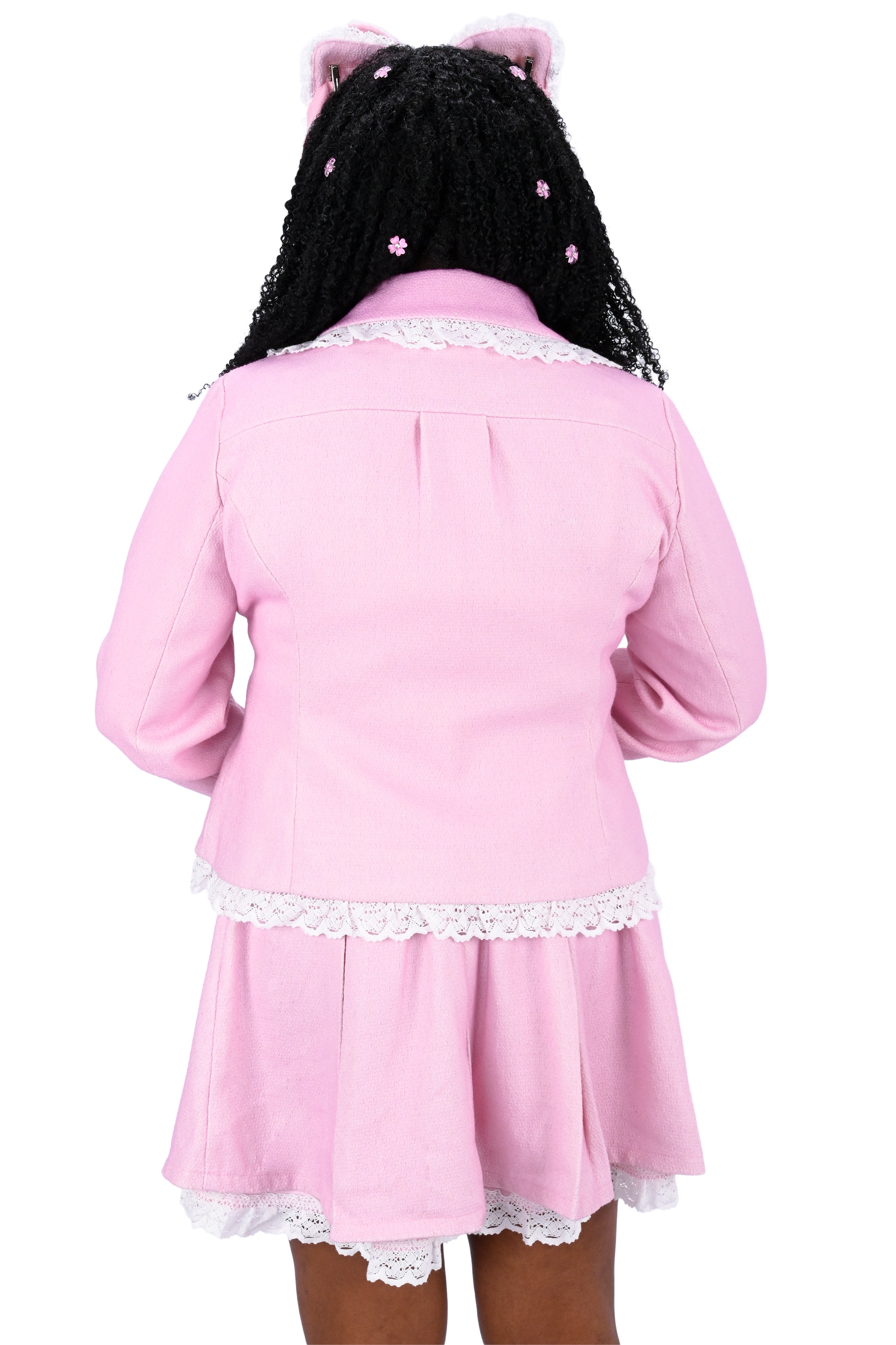 Charlotte Pleated Skirt - Pink/White