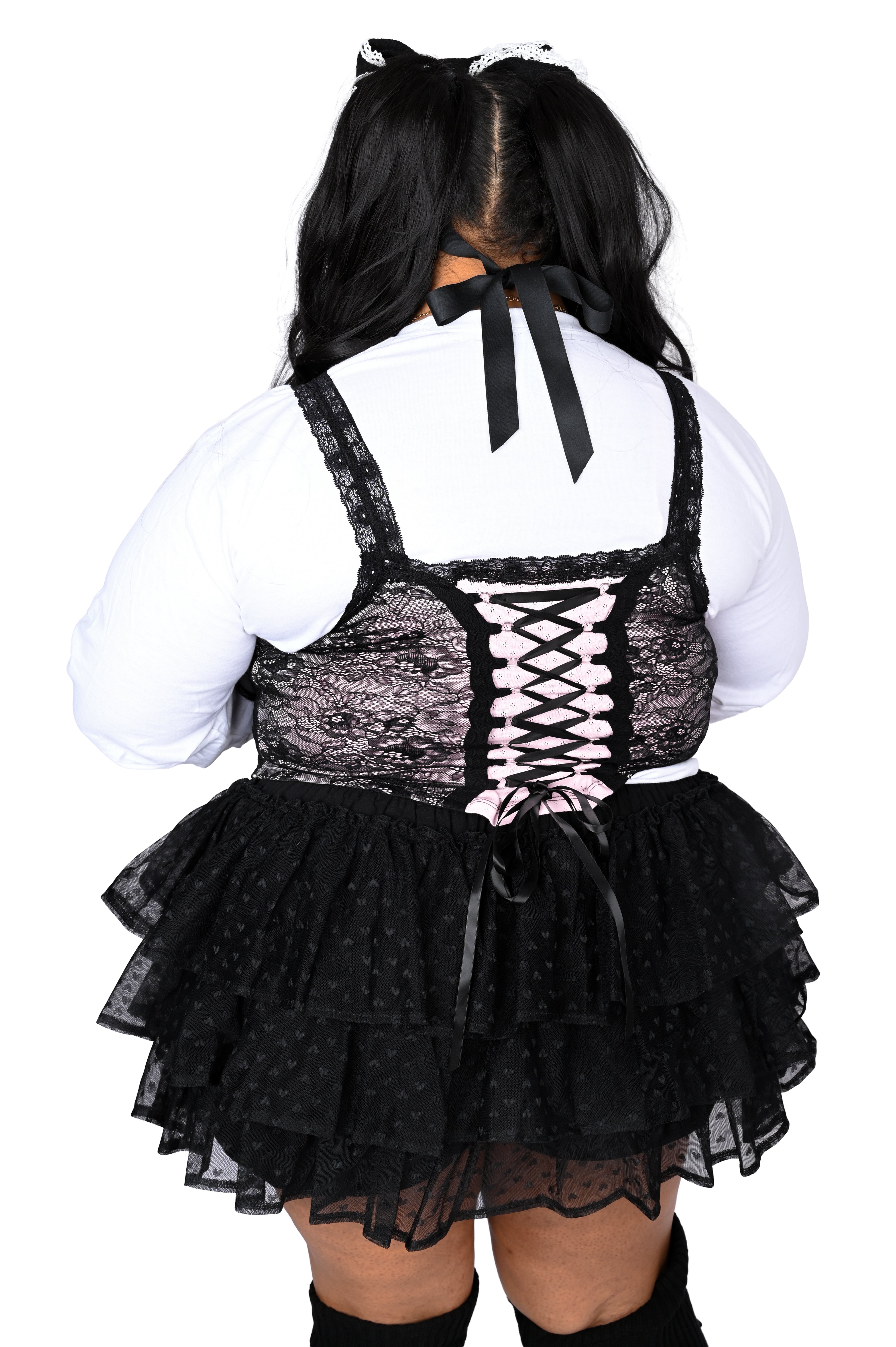 Darla Corseted Cami - Black