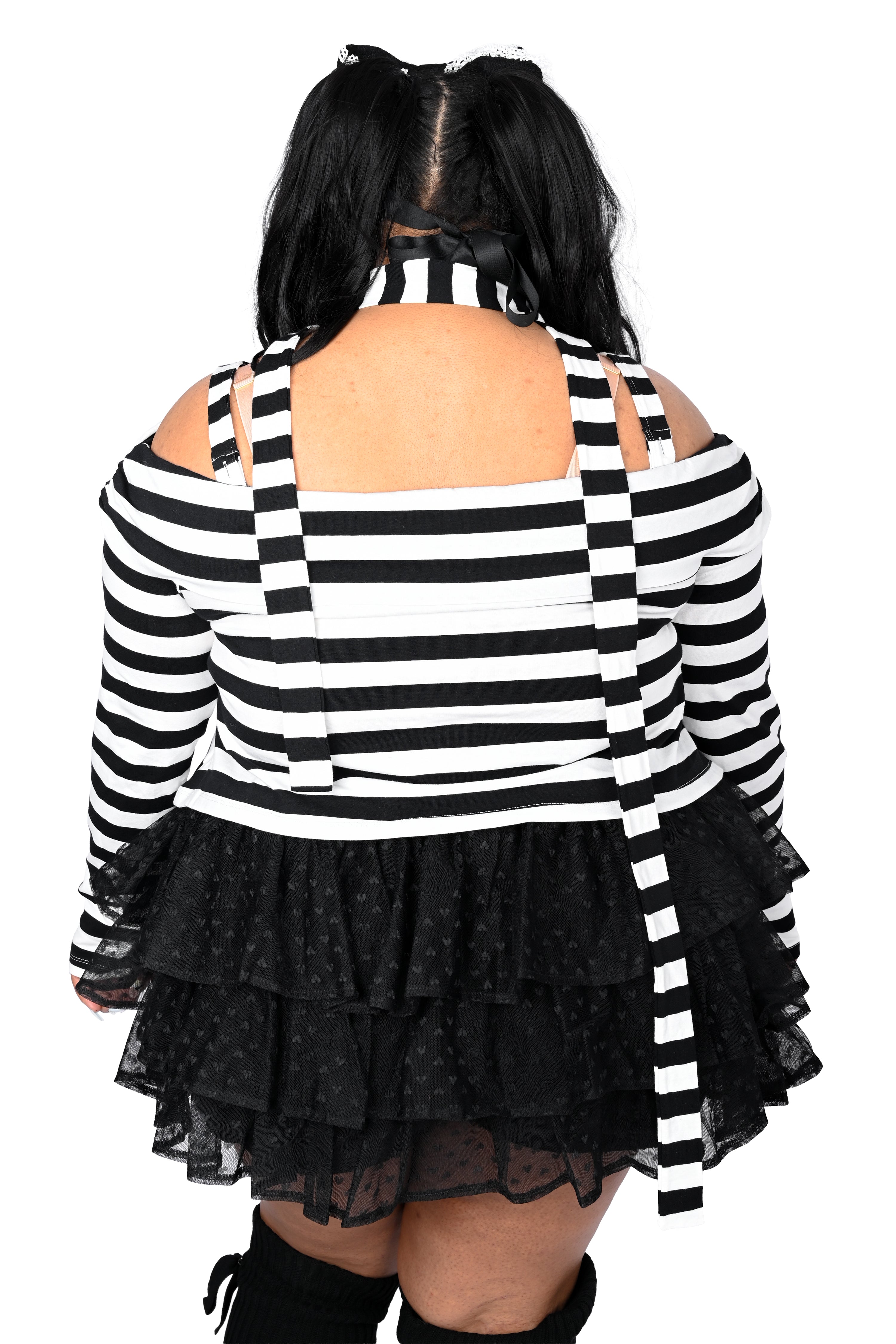 Lina Striped Top - Black/ White