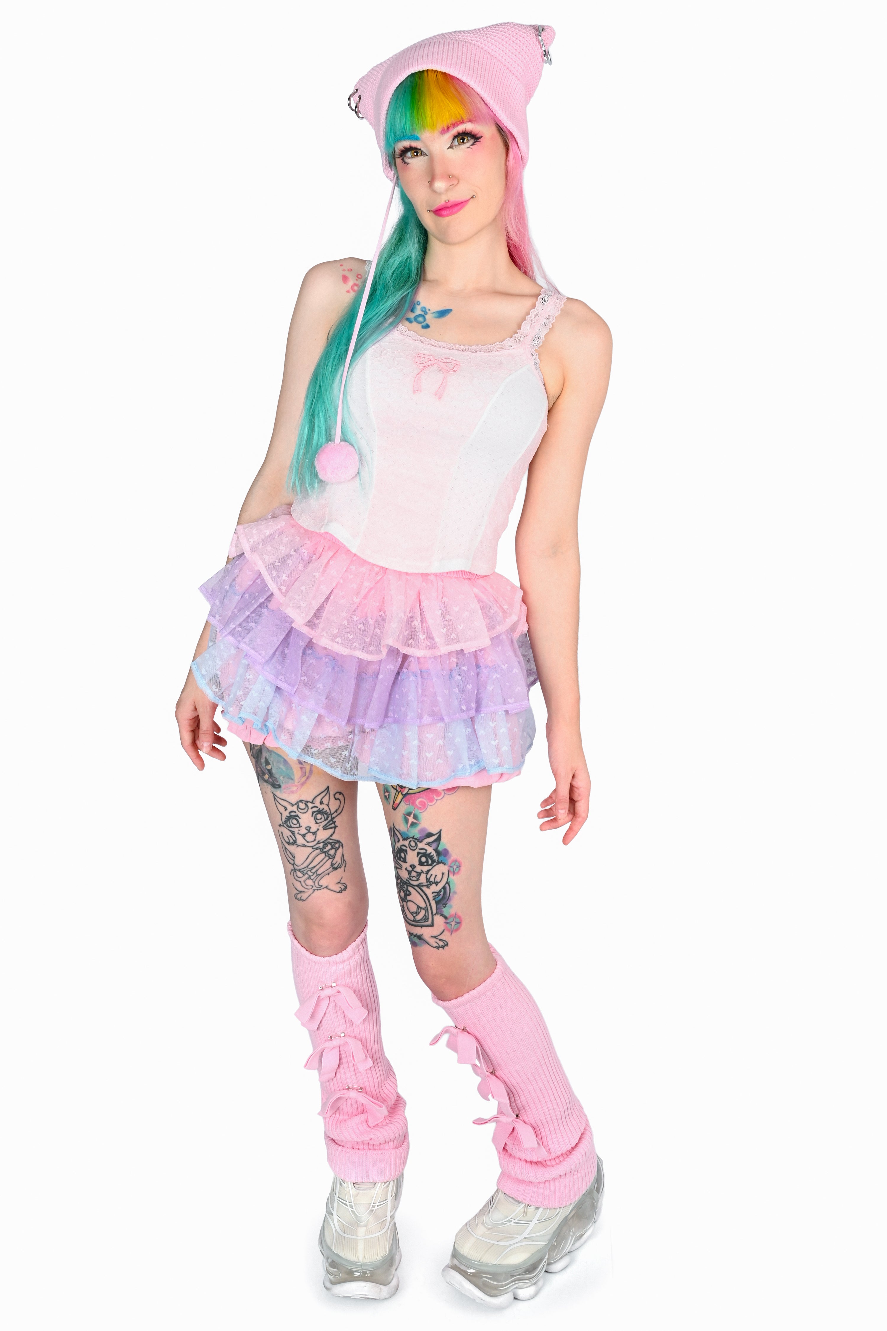 Darla Corseted Cami - Pink