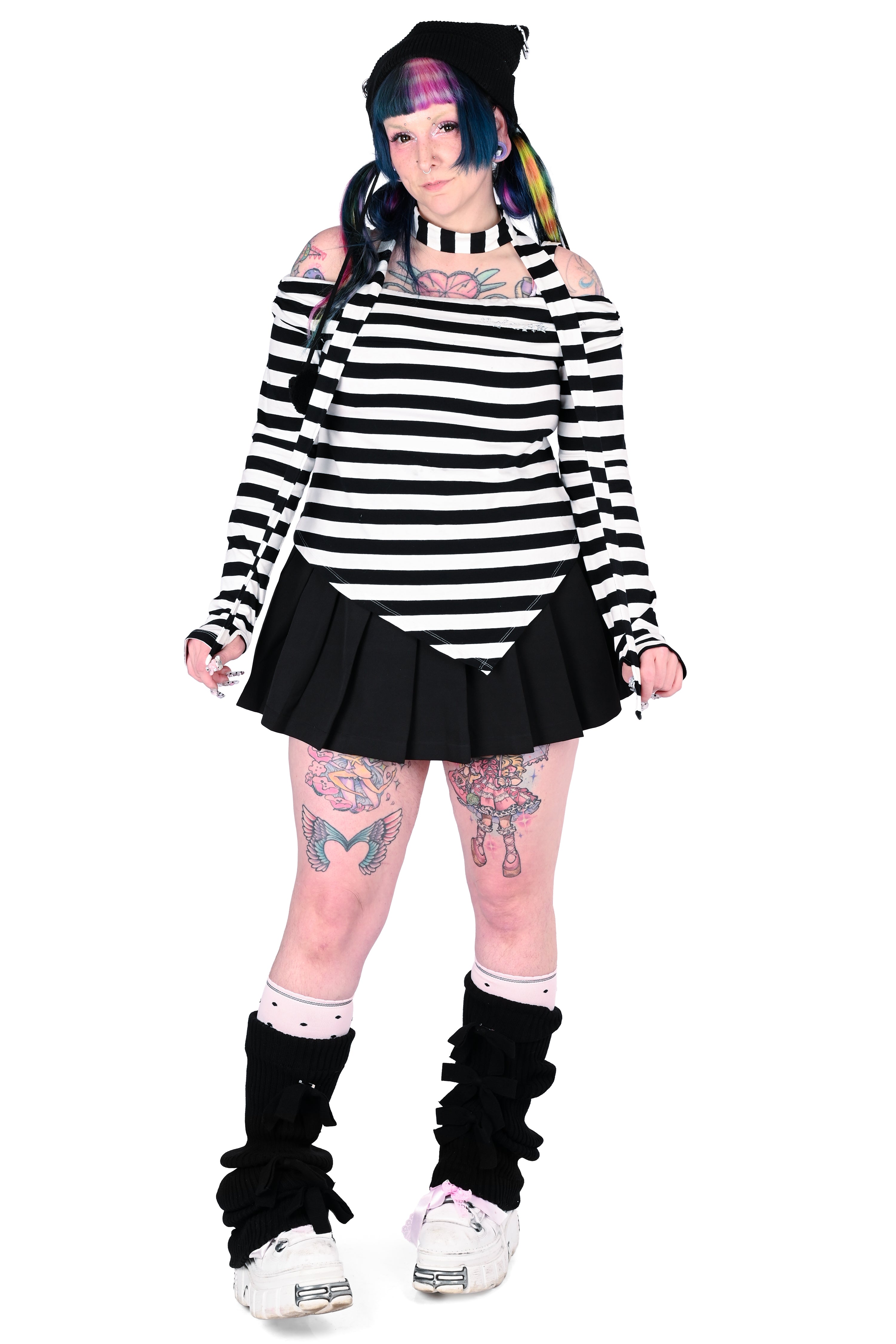 Lina Striped Top - Black/ White