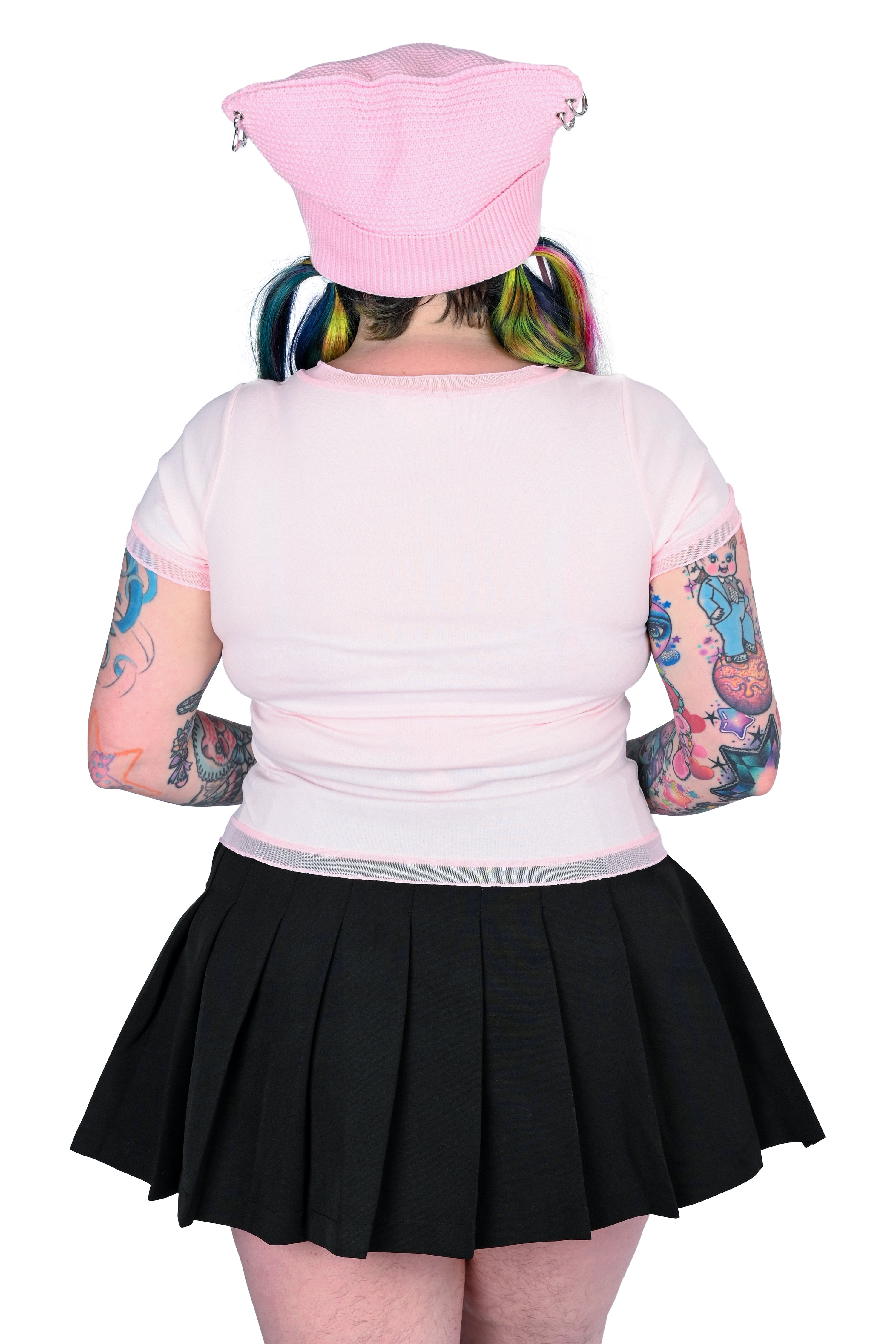 Izzy Armwarmer Crop Top - Pink