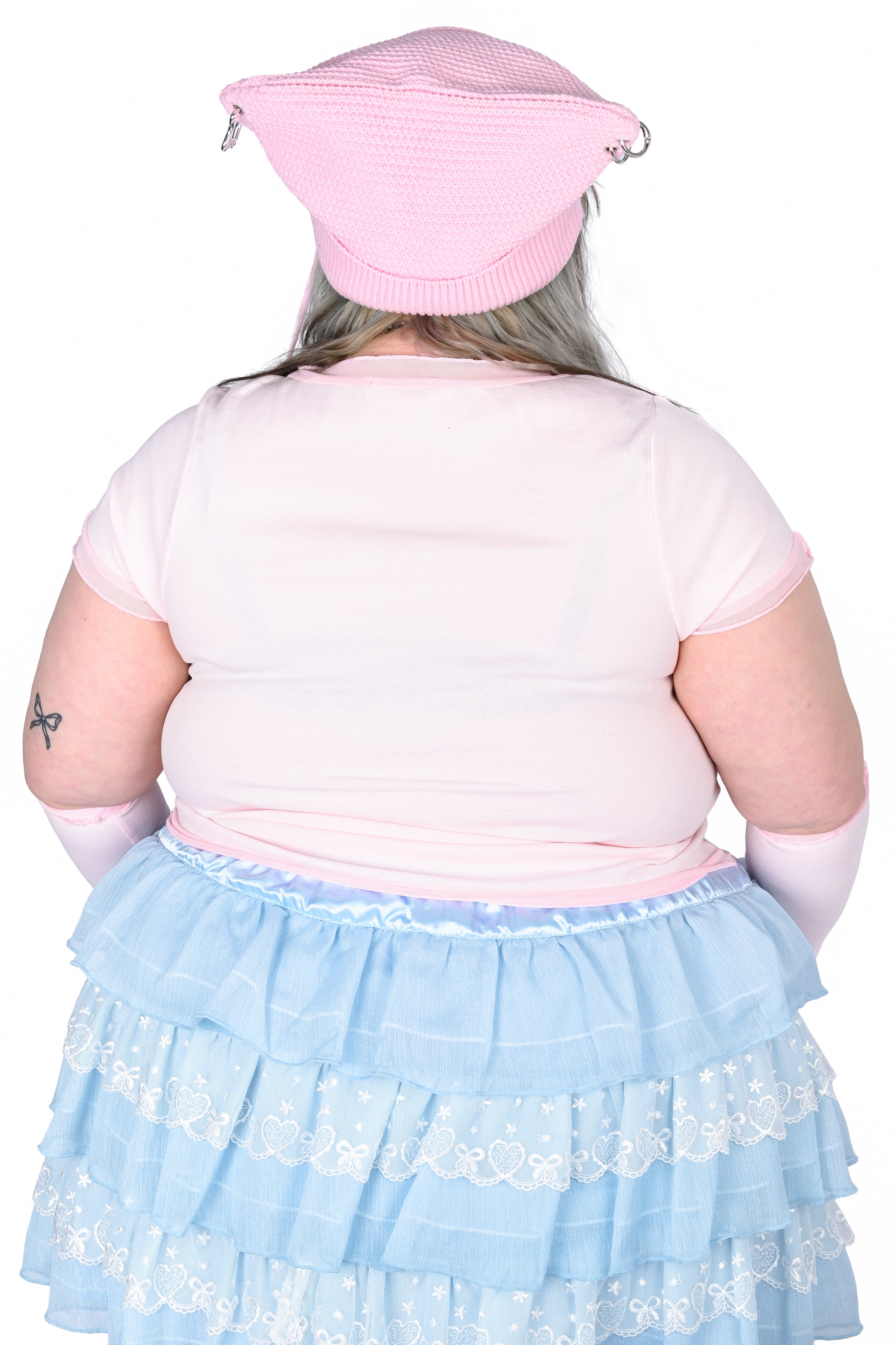 Izzy Armwarmer Crop Top - Pink