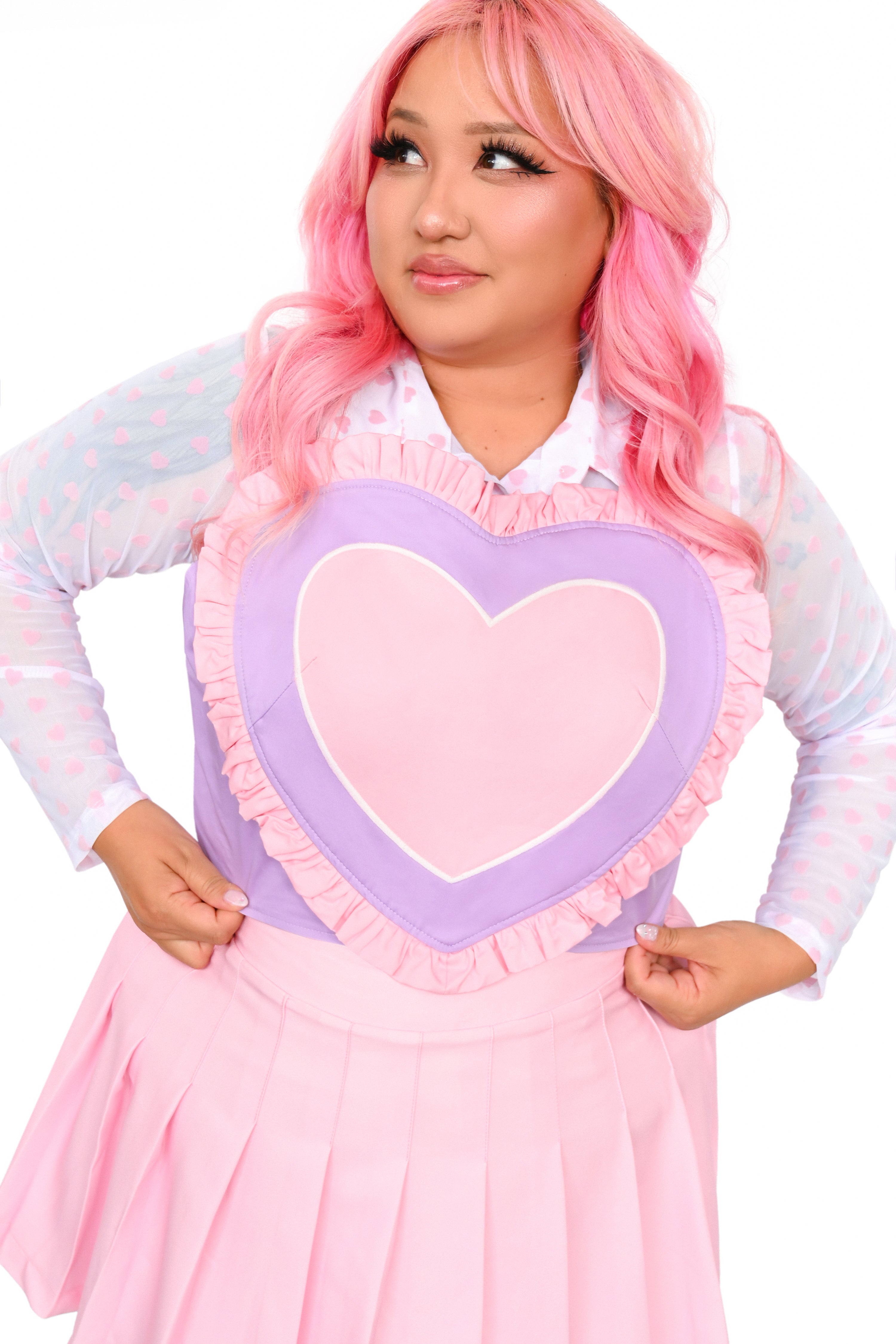 Bubblegum Baby Heart Corset Top