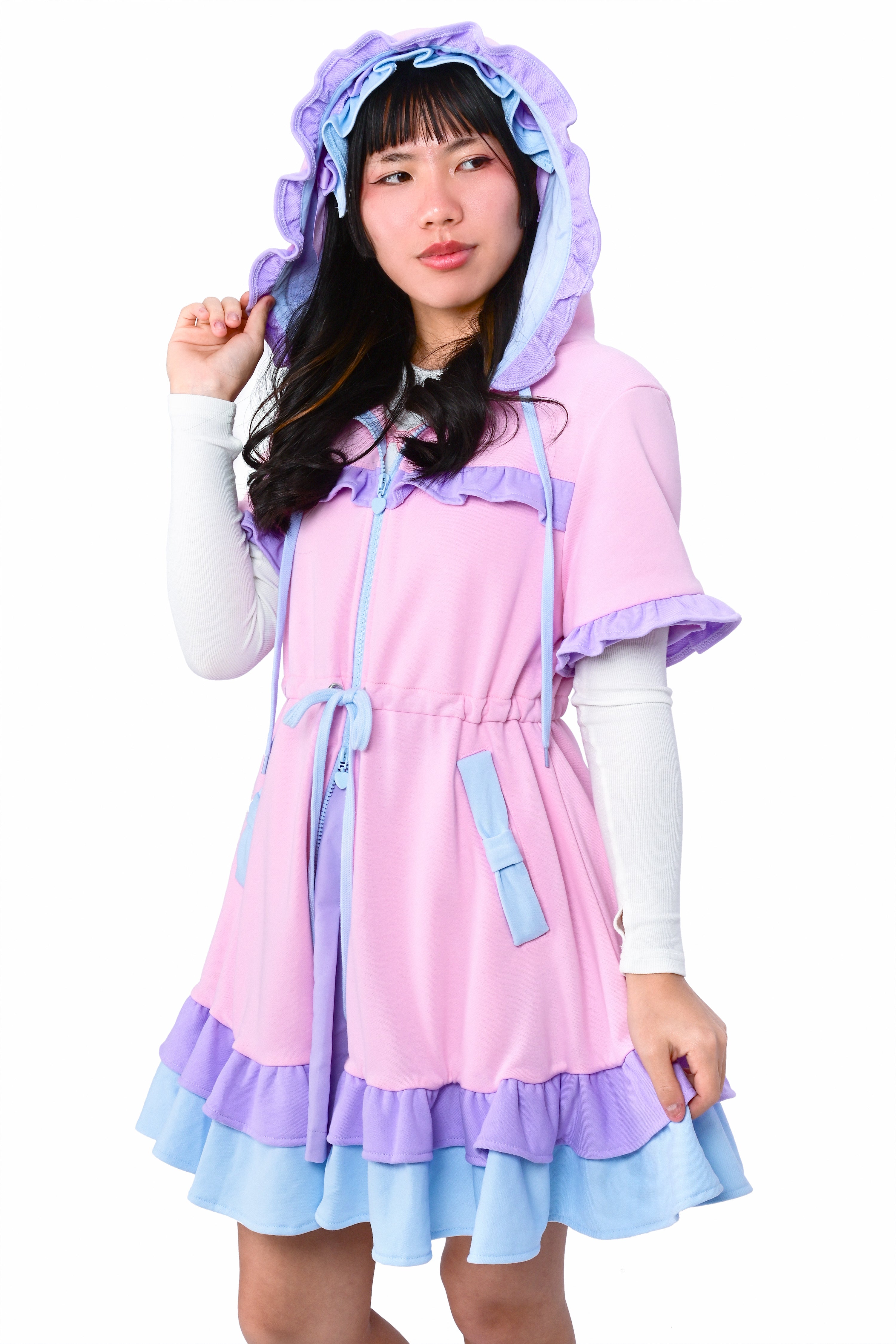 Daydream Hoodie Dress Set - Pink