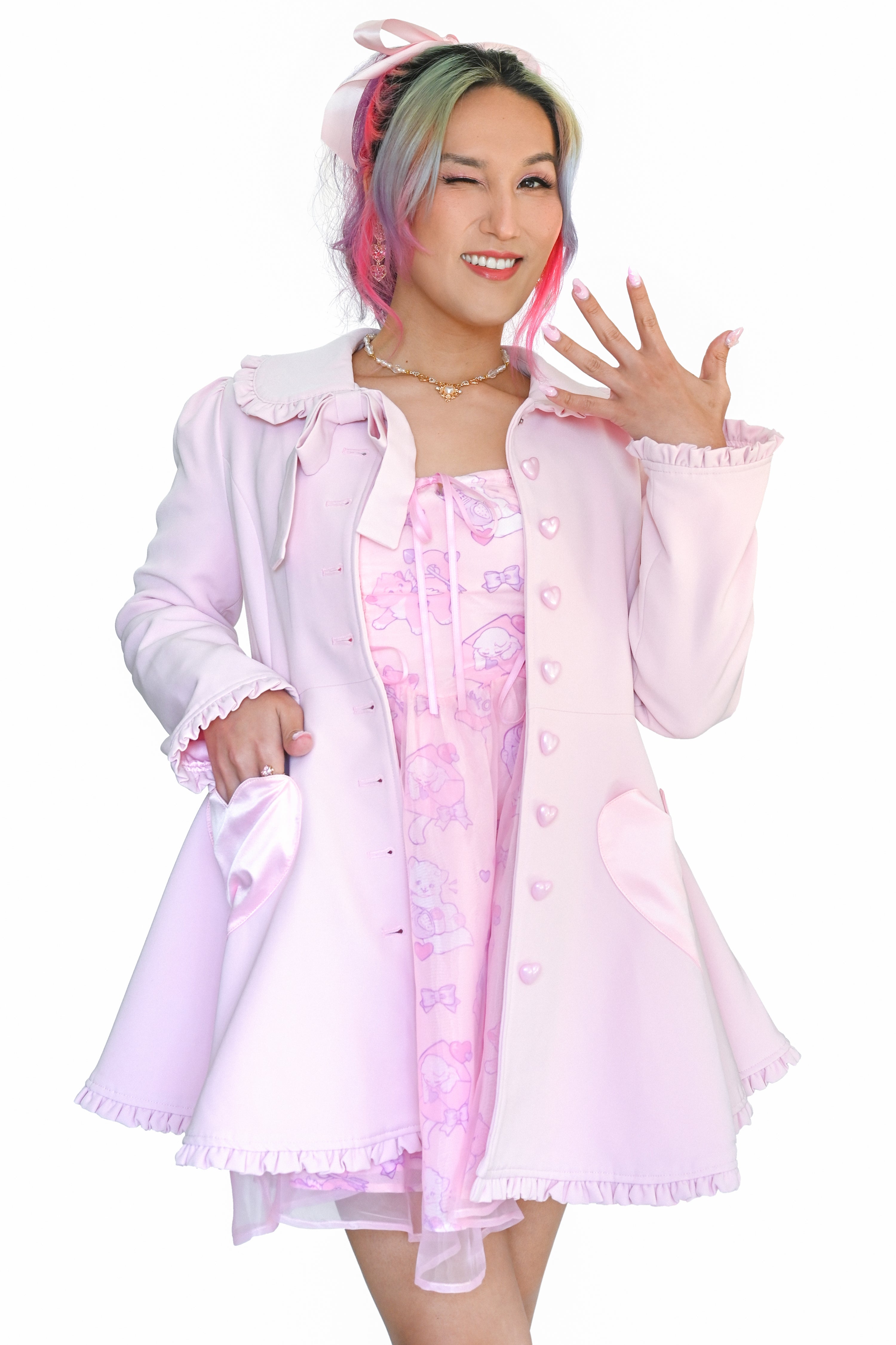 Wonderland Bunny Coat - Pink