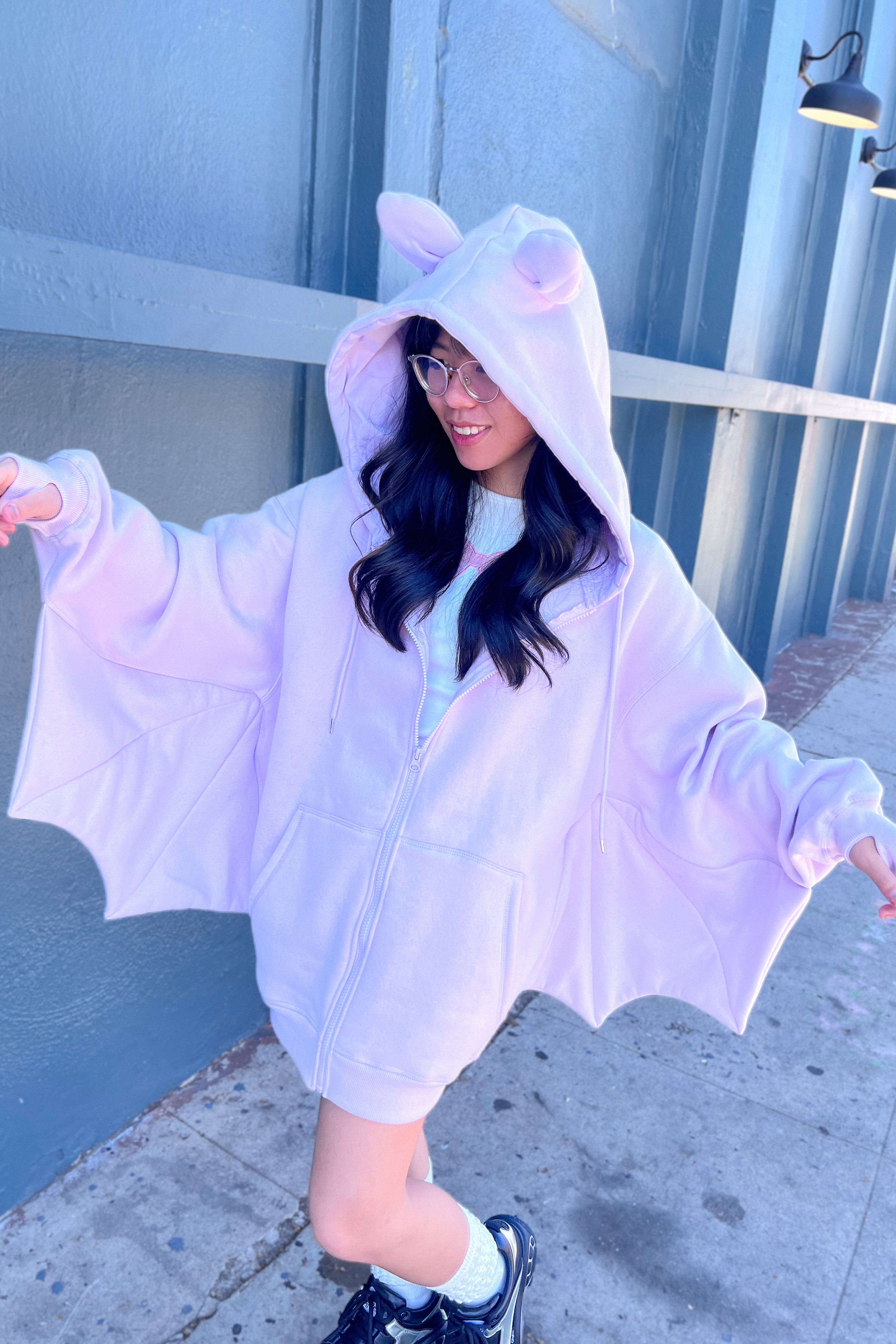 Batty Hoodie - Lavender