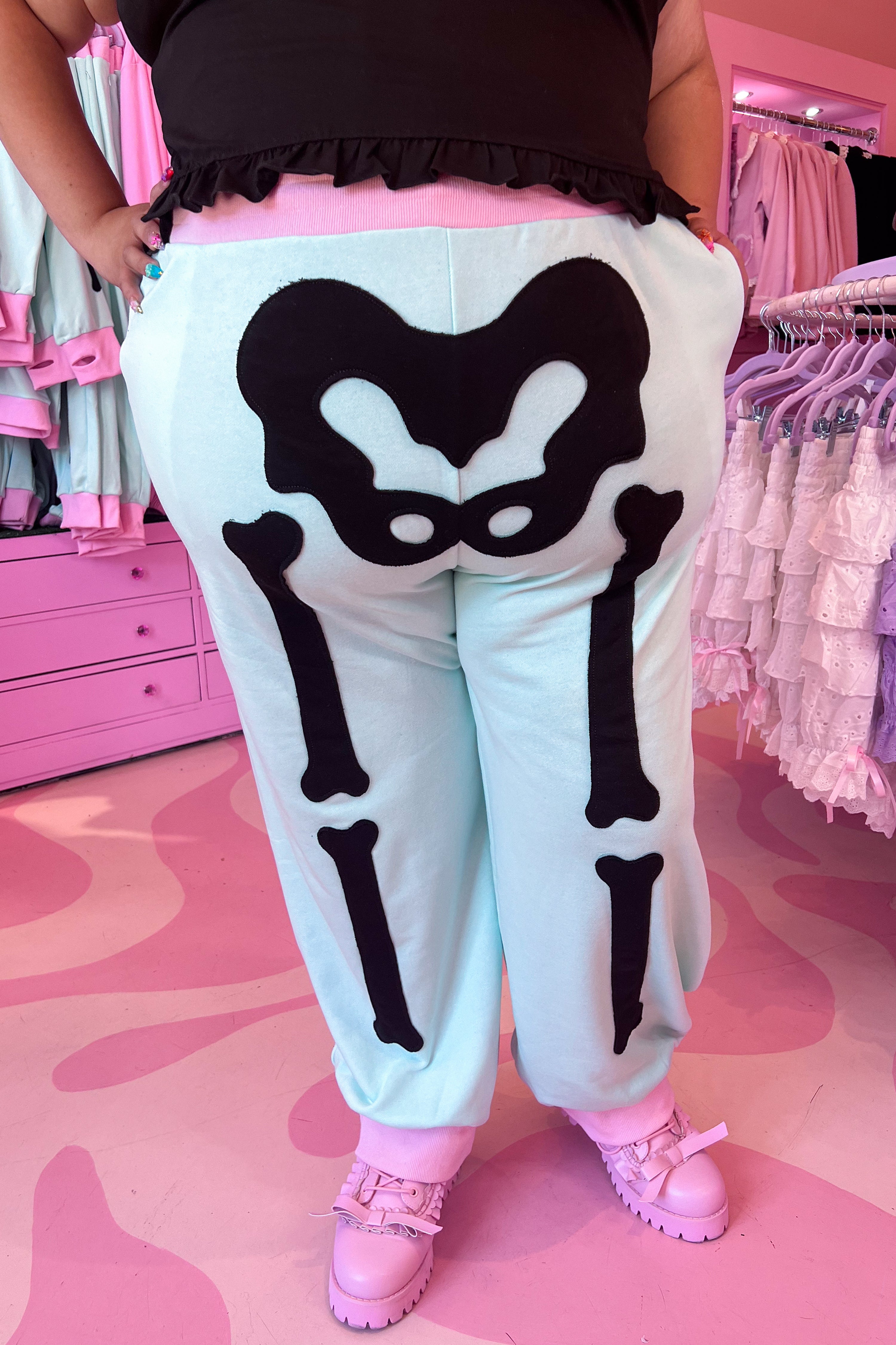 【macra】dirtybox SKELETON SWEAT PANTS Skeleton Joggers – My Violet