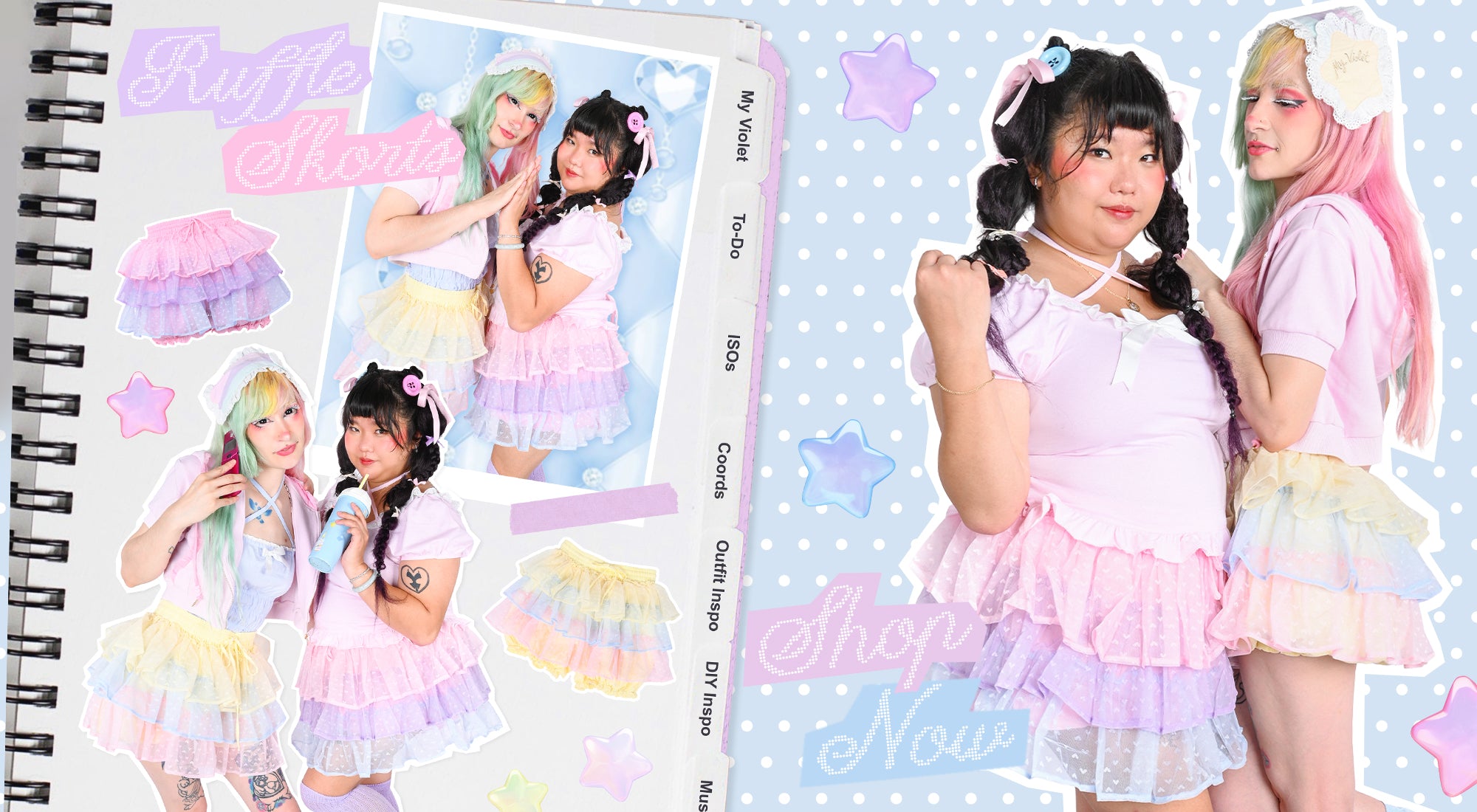 myviolet セットアップ　原宿系　フェアリー系 myviolet セットアップ 原宿系 フェアリー系 ruffleskortdesktop.jpg?v=
