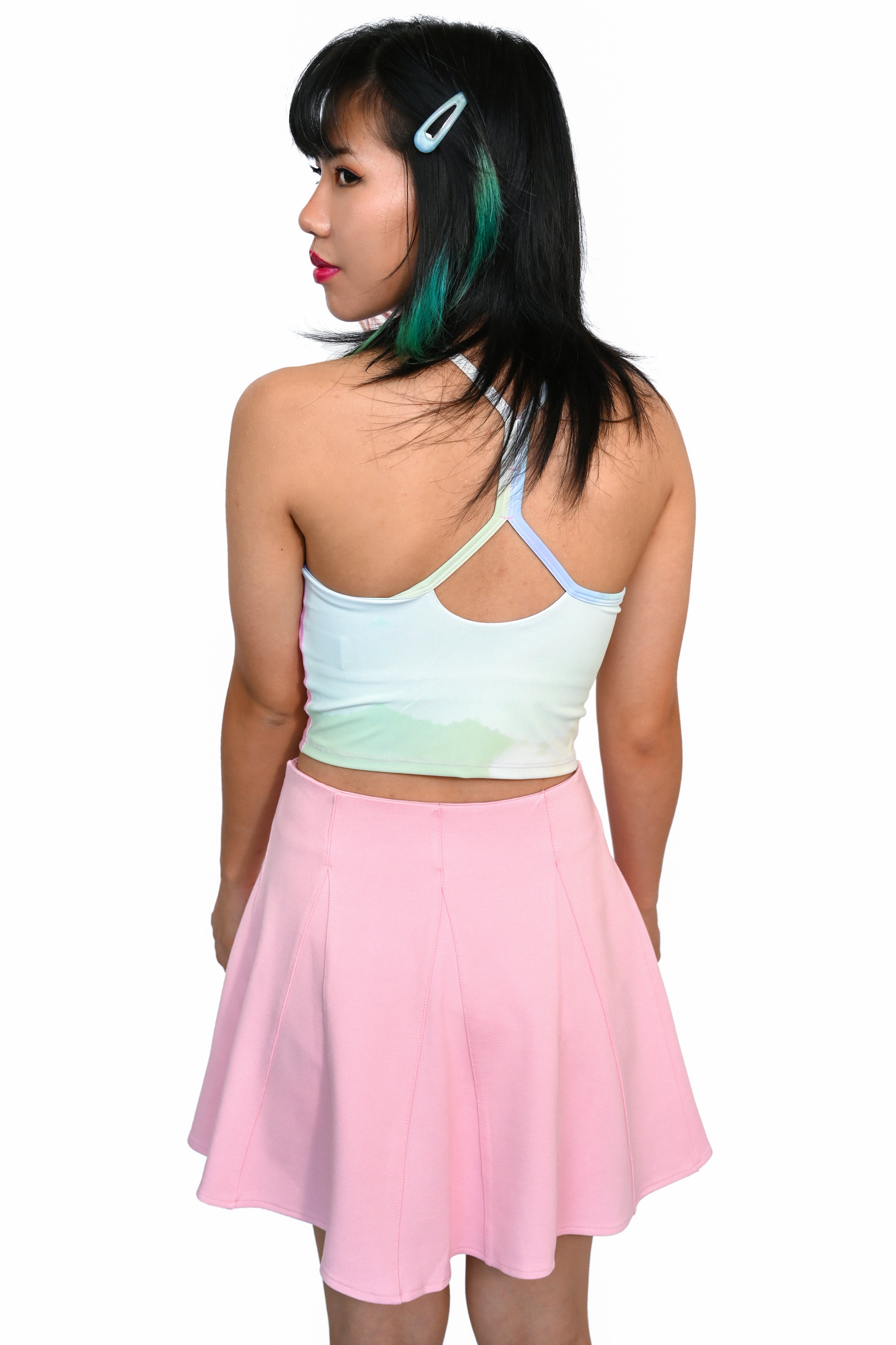 perfect pink tennis inspired skirt with built in shorts