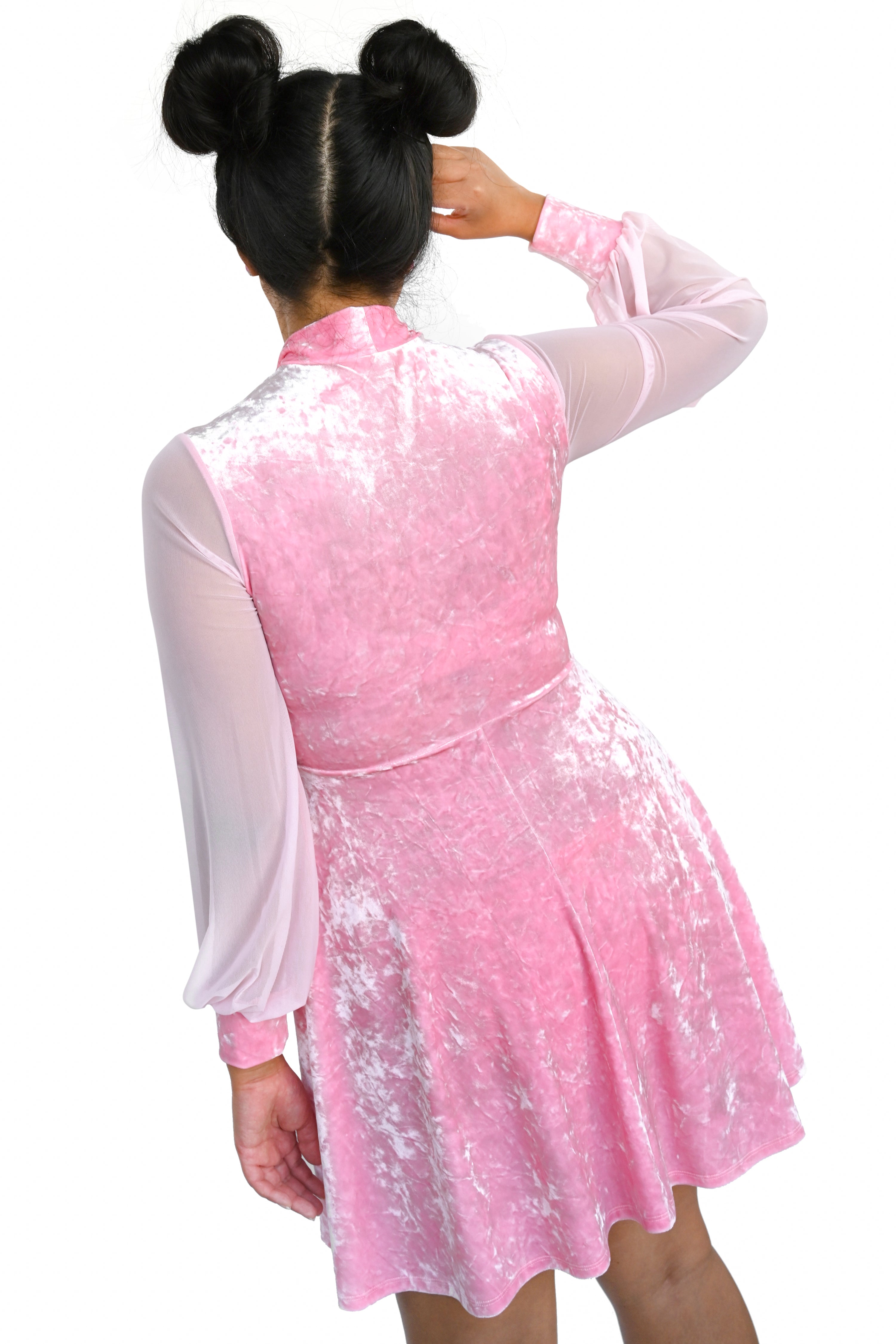 Holly Pink Velvet Dress