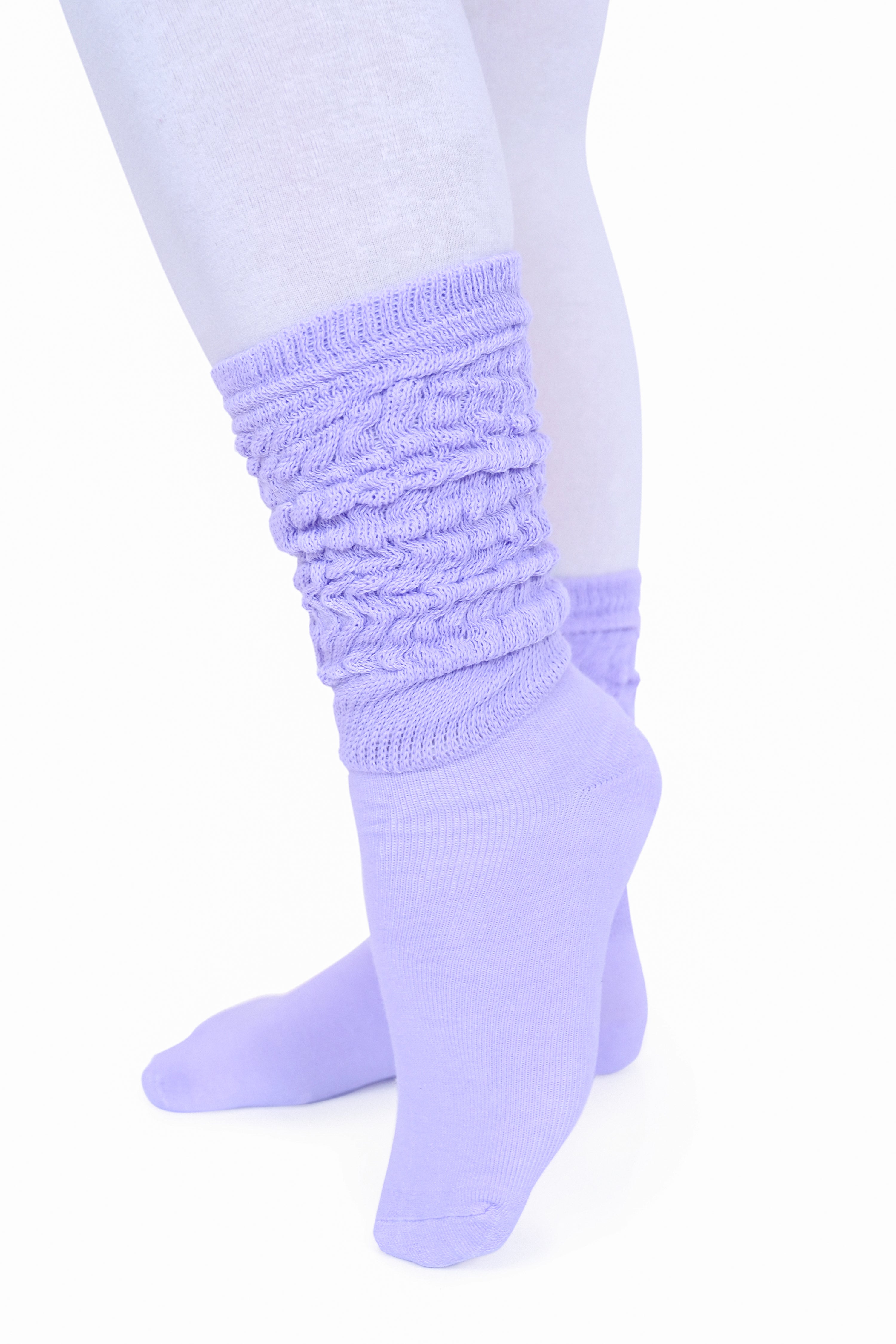 lavender scrunch socks