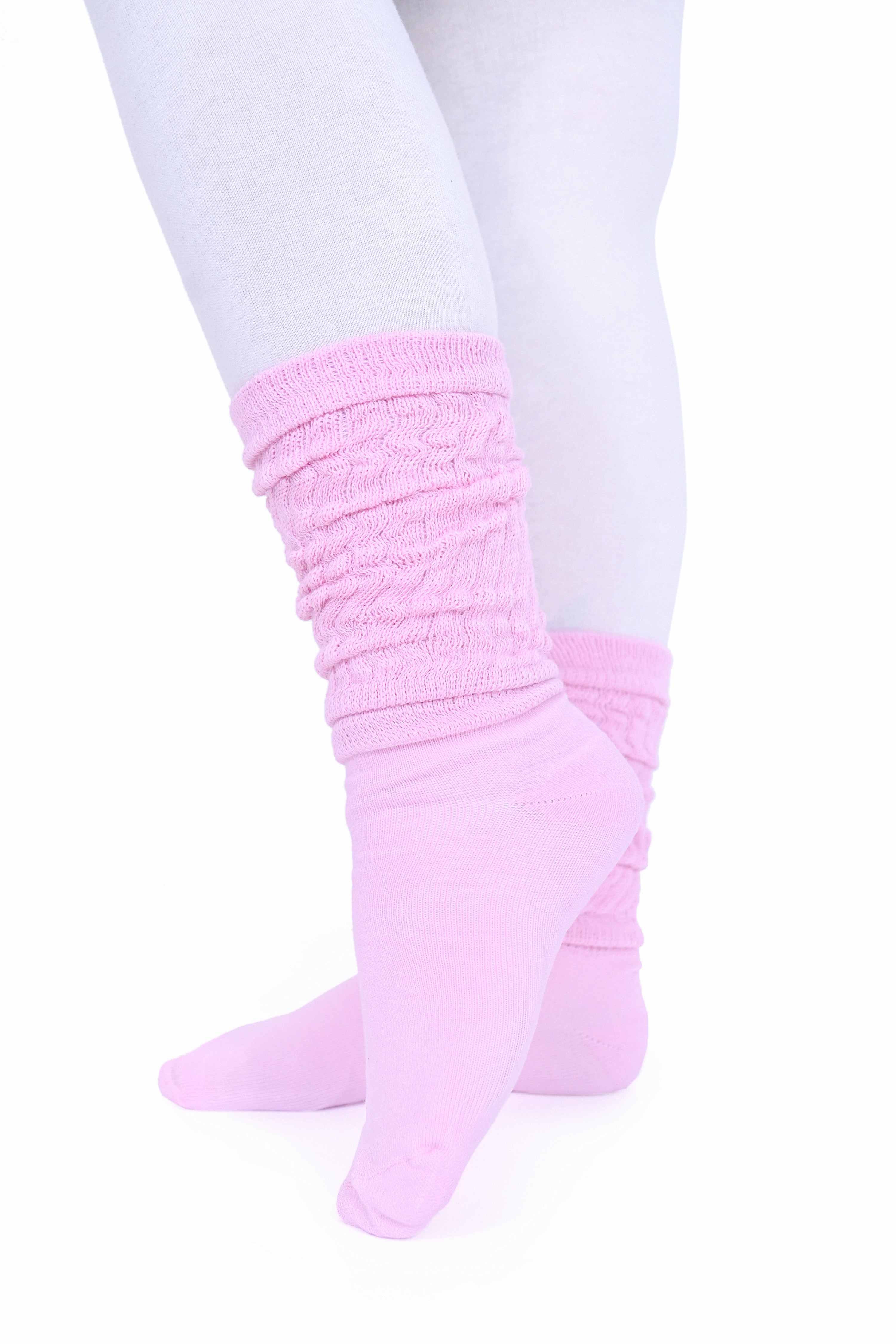Pink scrunch socks