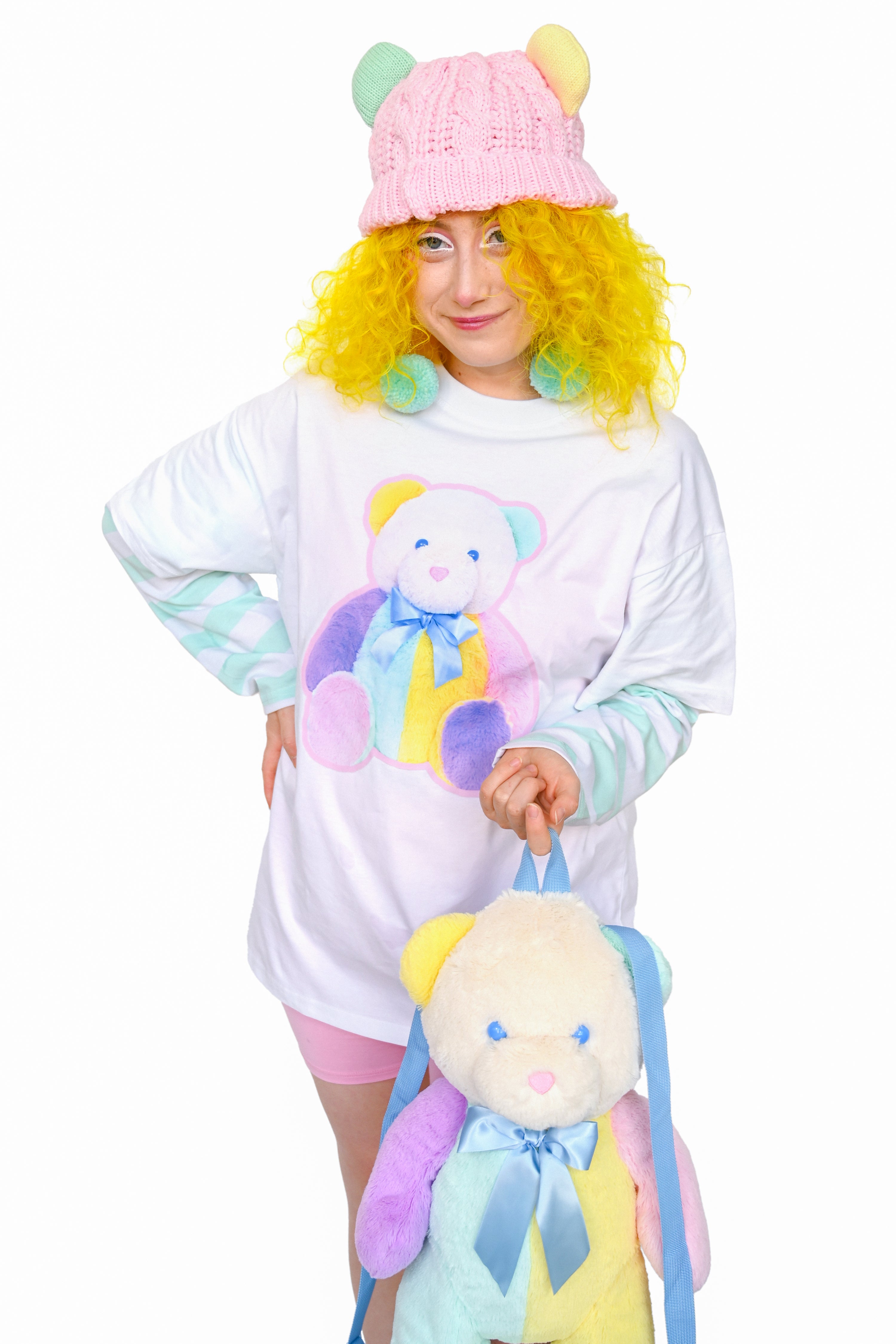 Pastel Patches Bear Backpack