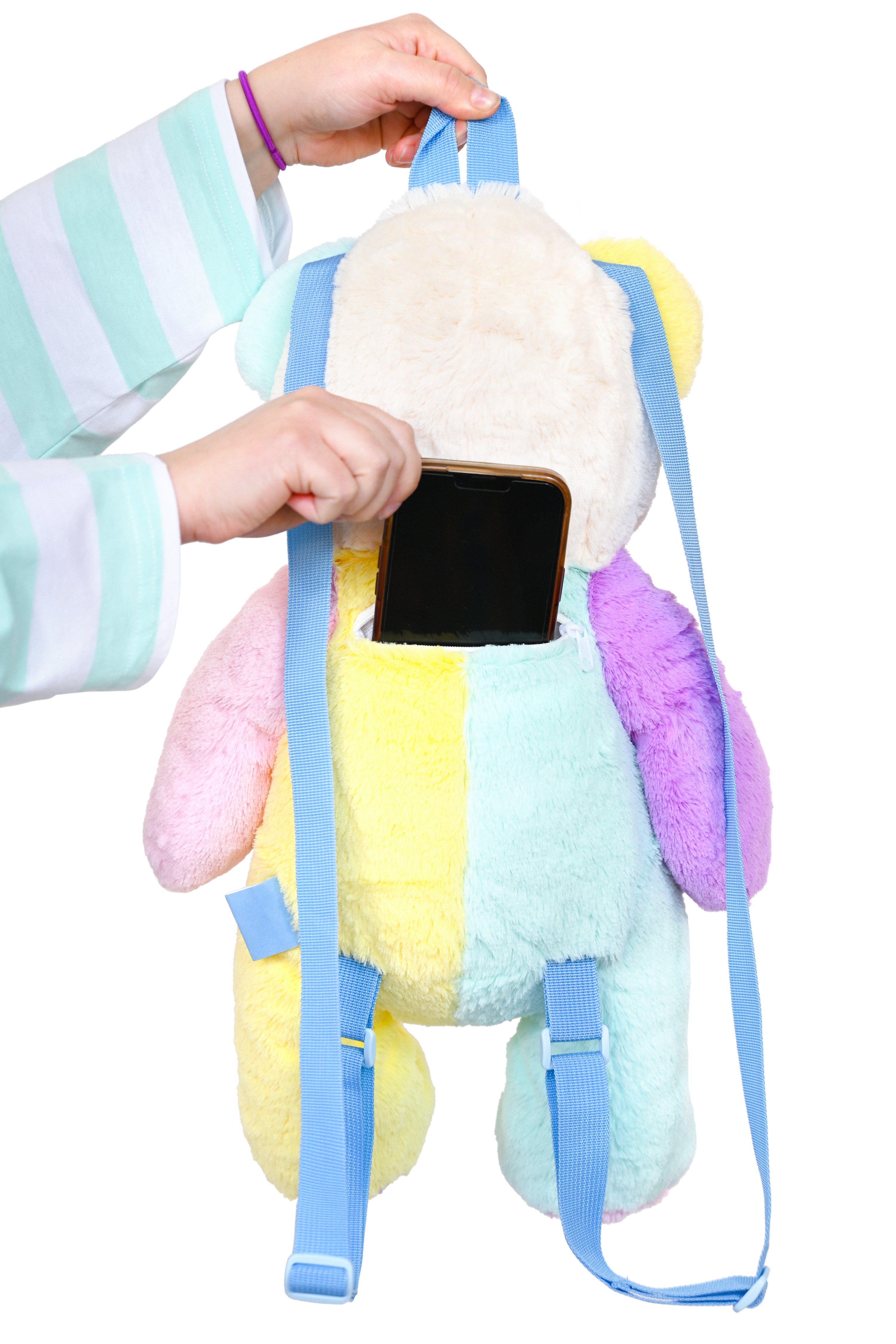 Pastel Patches Bear Backpack