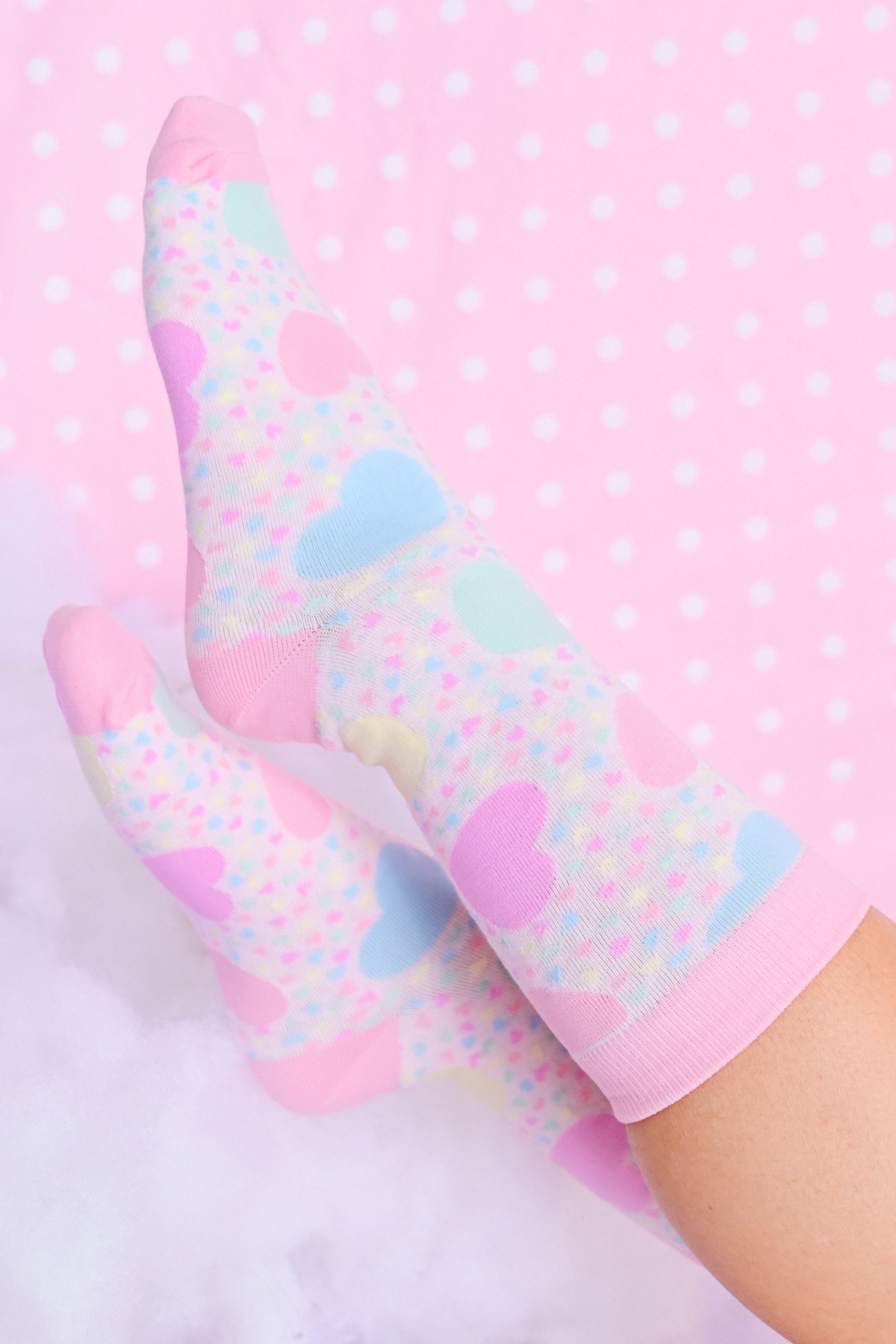 Pastel Heart Socks