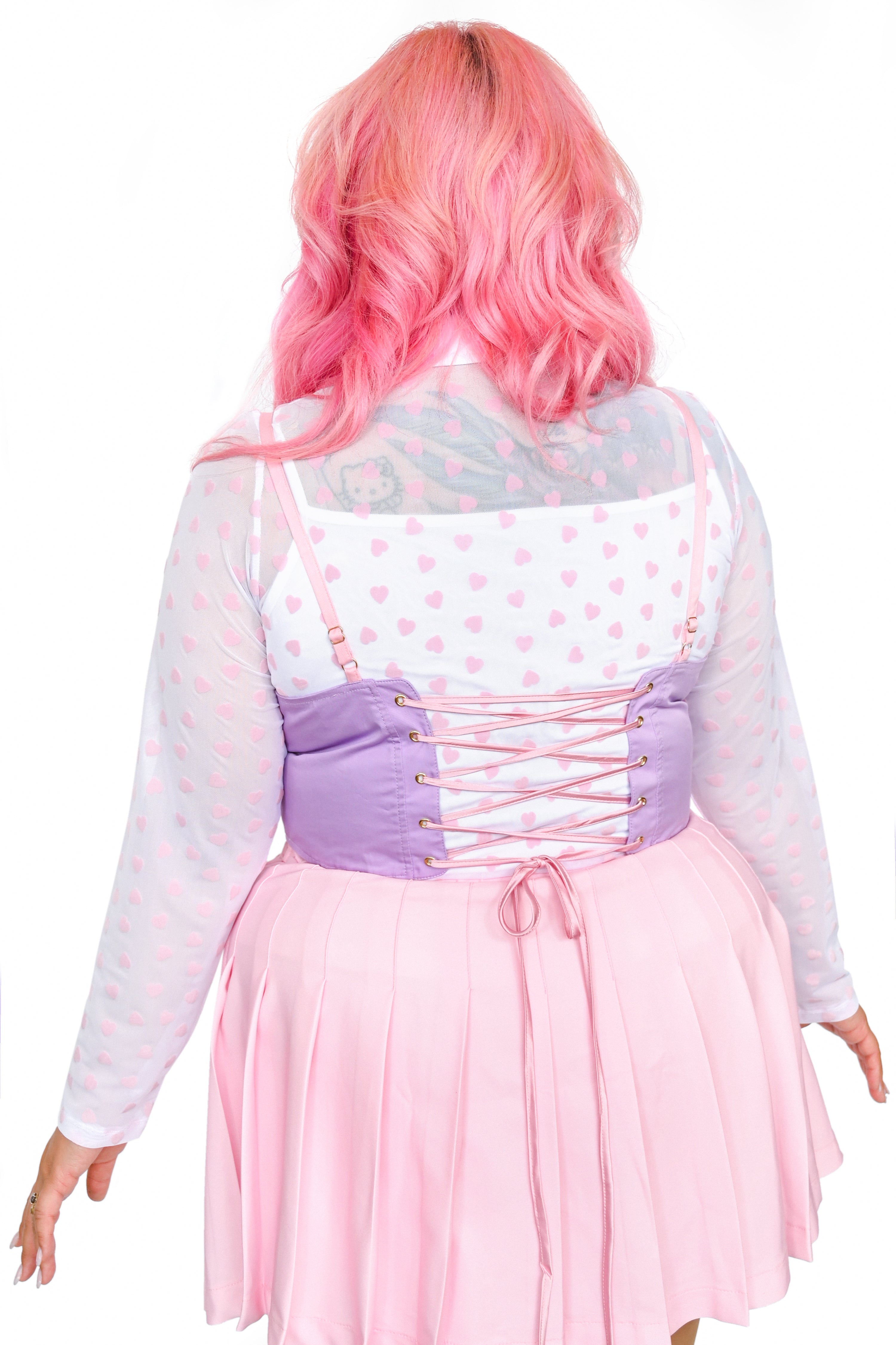 Bubblegum Baby Heart Corset Top