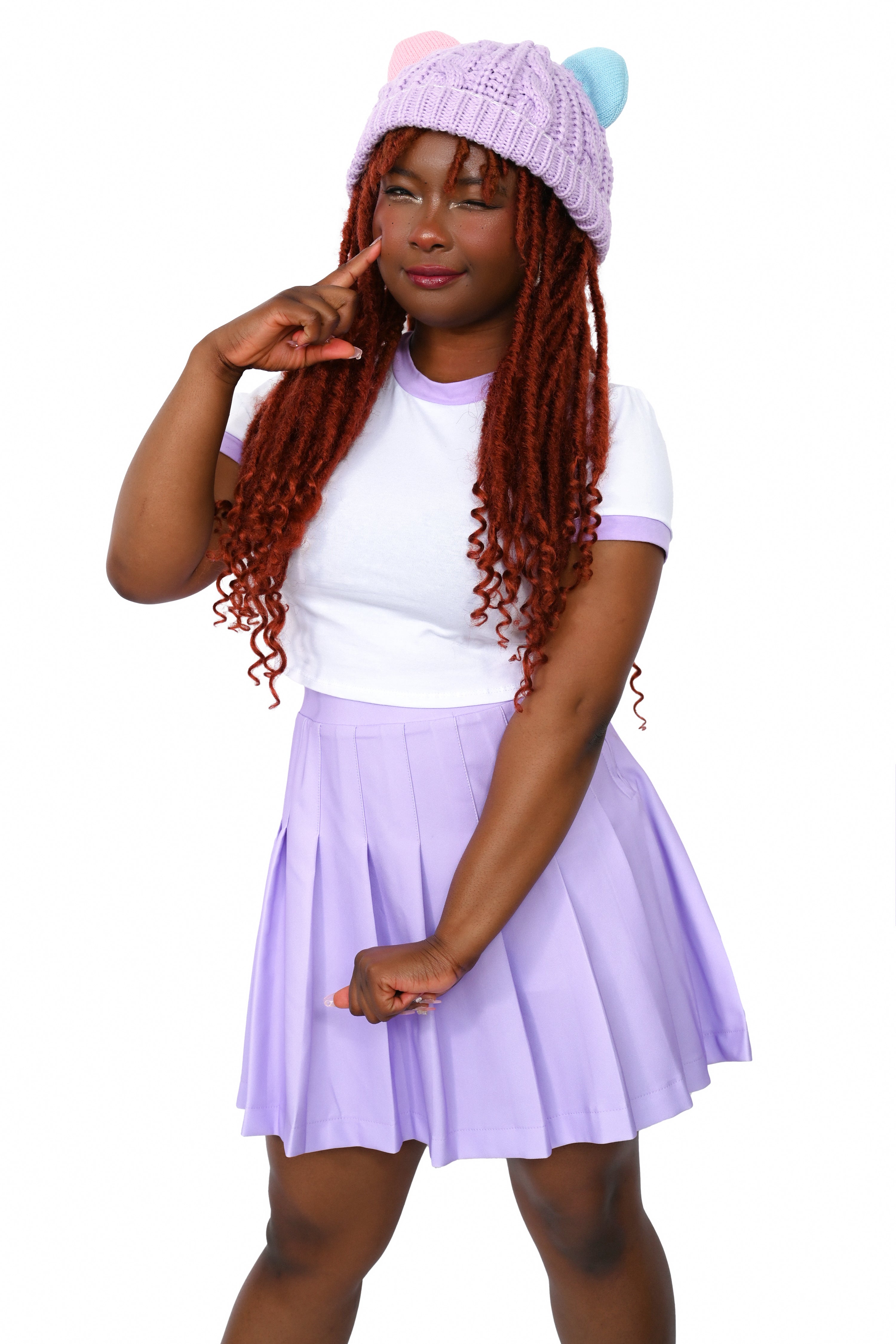 Claire Pleated Skirt - Lavender